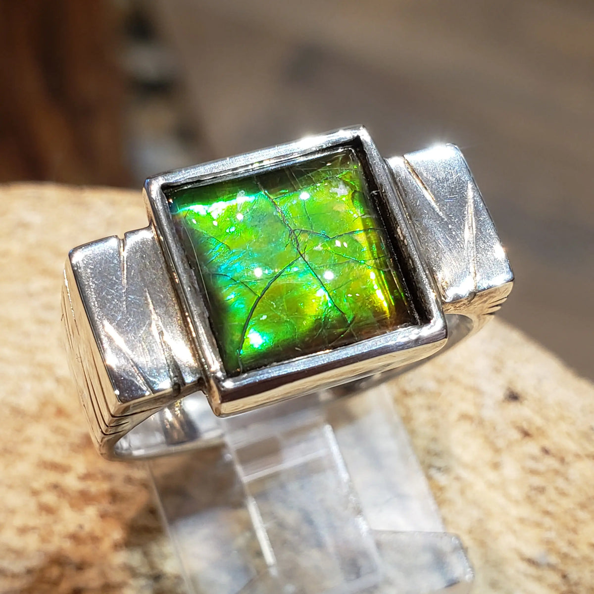 Canadian sale ammolite rings