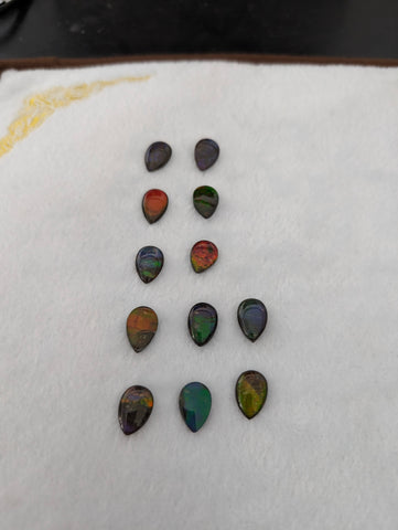 Pear Ammolite gemstone size 10X15mm natural and genuine : E00bundle27b
