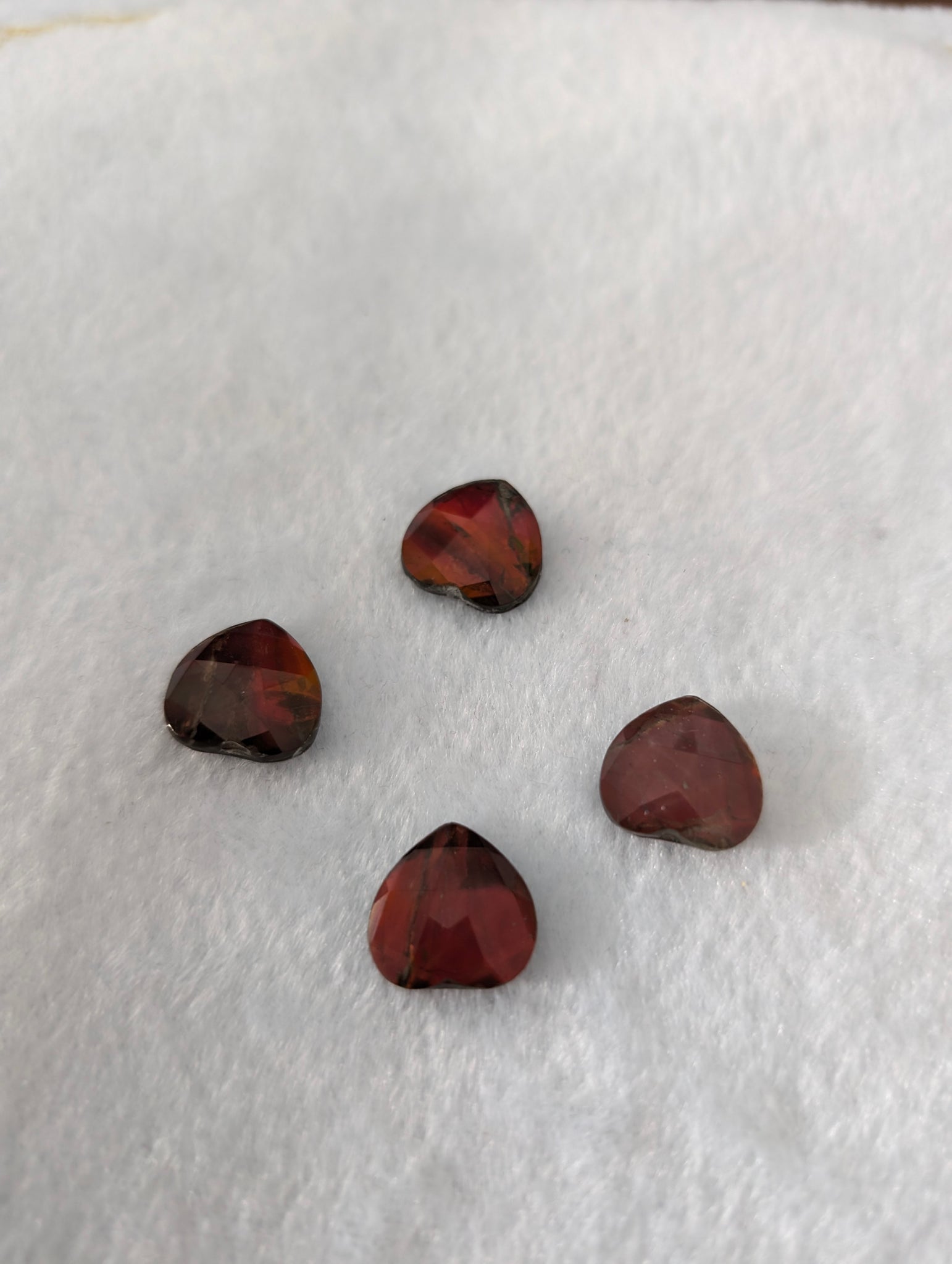 Ammolite Heart gemstone size 15mm Dual Sided : E00bundle55b