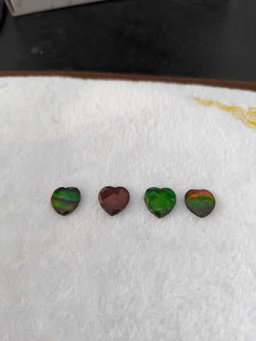 Ammolite Heart gemstone size 15mm natural and genuine : E00bundle55a