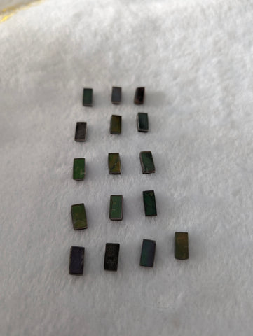 Rectangle Ammolite gemstone size 5X10mm natural and genuine : E00bundle37b
