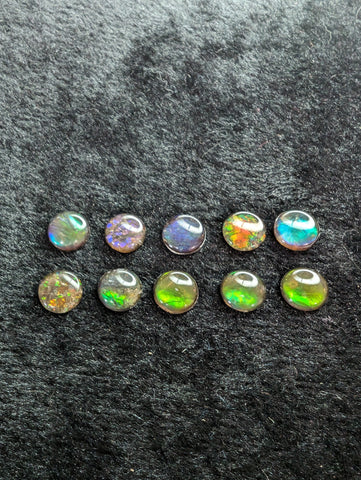 Round Ammolite gemstone size 10mm natural and genuine : E00bundle29