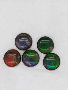 Round Ammolite gemstone size 12mm natural and genuine : E00bundle30
