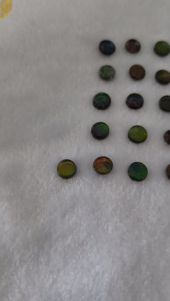 Round Ammolite gemstone size 8mm natural and genuine : E00bundle28b
